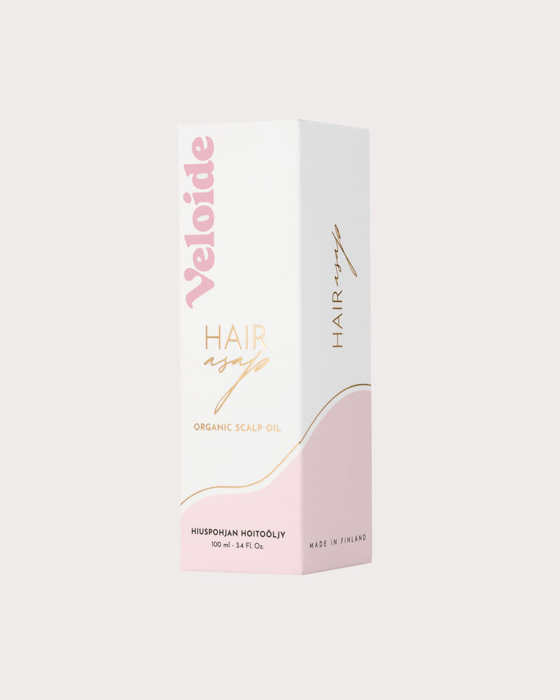 Hair ASAP hiuspohjaöljy käytössä